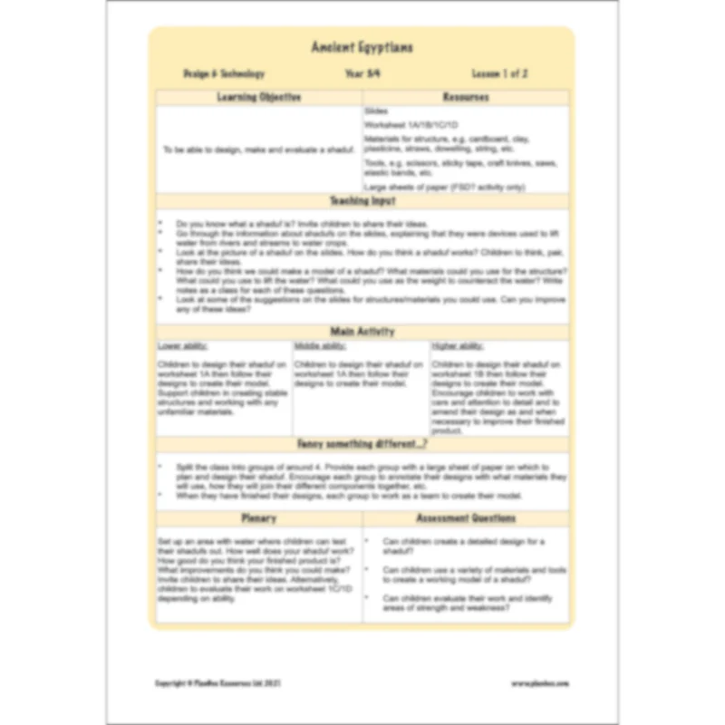 Ancient Egyptians Topic Enrichment Pack - Image 26