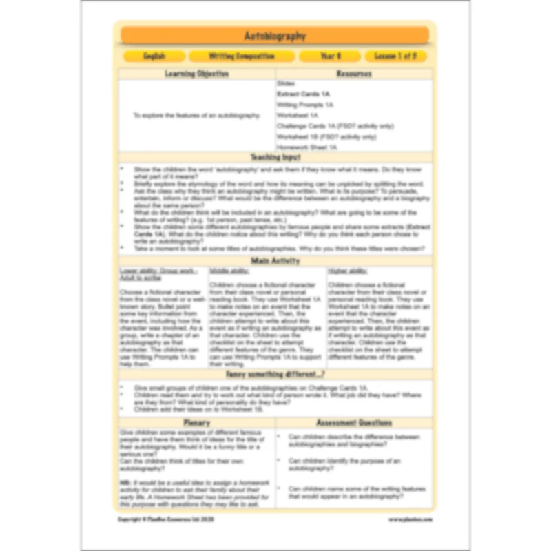 Autobiography KS2 - Image 18