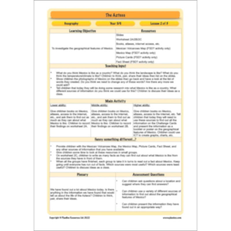 Aztecs Topic Enrichment Pack - Image 81