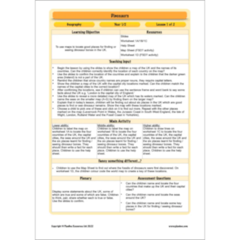 Dinosaurs KS1 Topic Enrichment Pack - Image 25