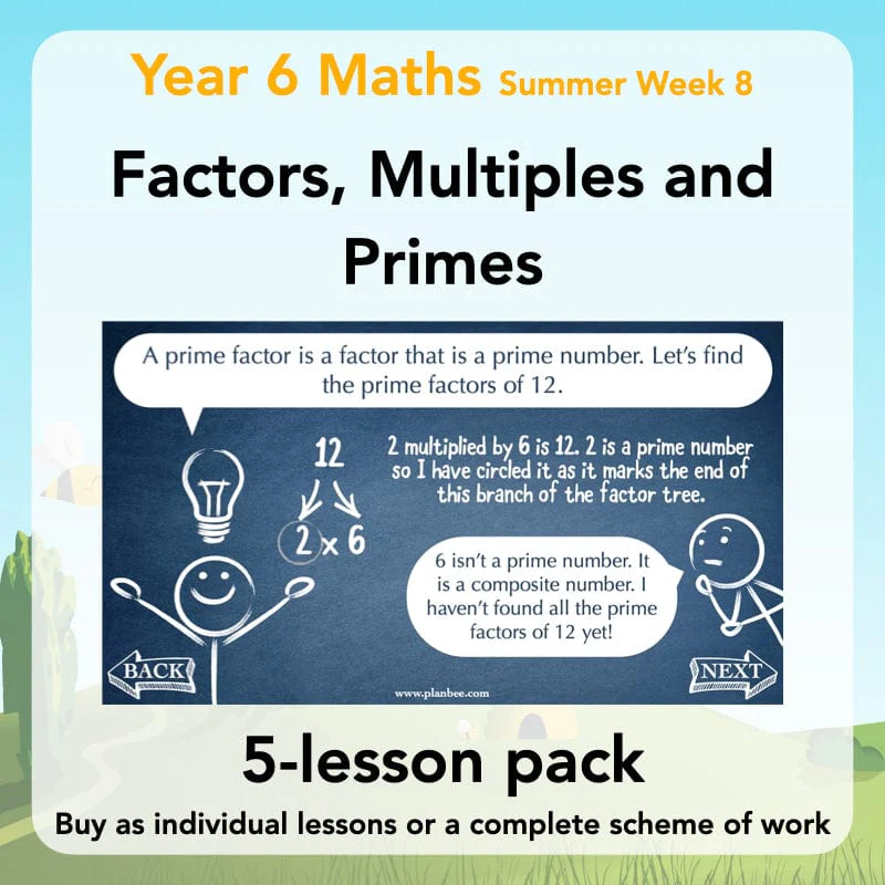 Factors, Multiples and Primes