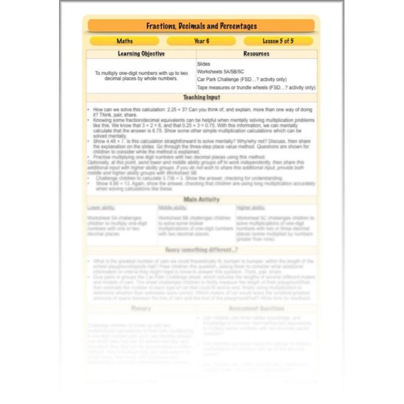 Fractions, Decimals and Percentages - Image 15