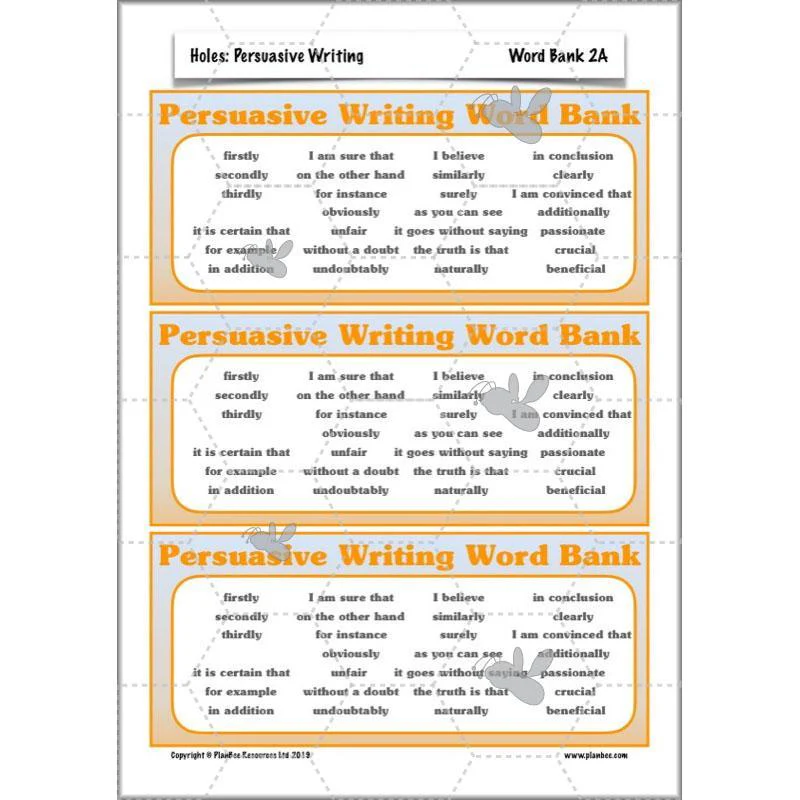 Holes: Persuasive Writing - Image 13