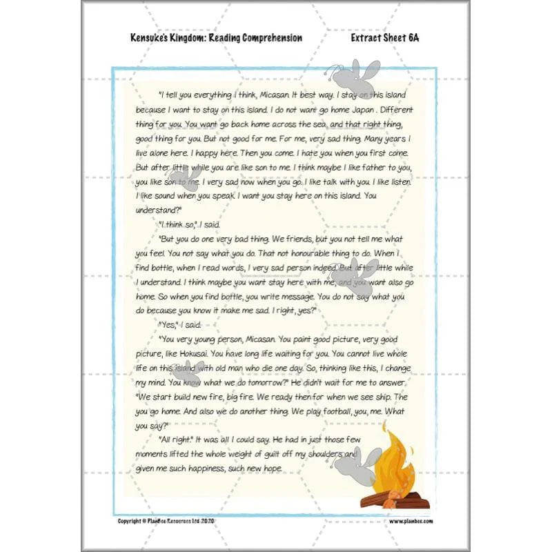 Kensuke's Kingdom: Reading Comprehension - Image 65