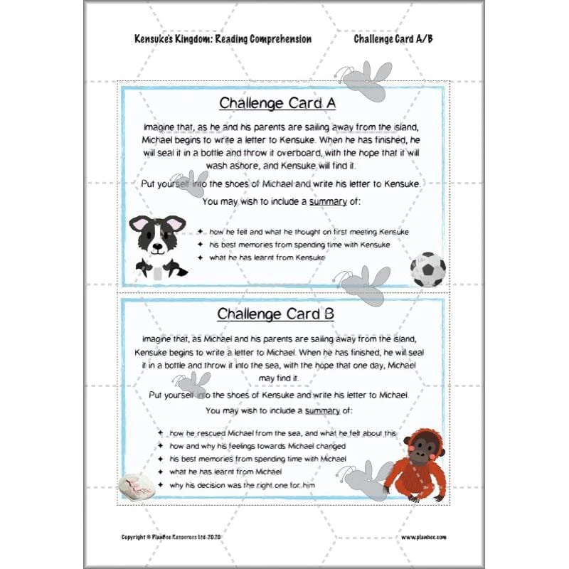 Kensuke's Kingdom: Reading Comprehension - Image 73