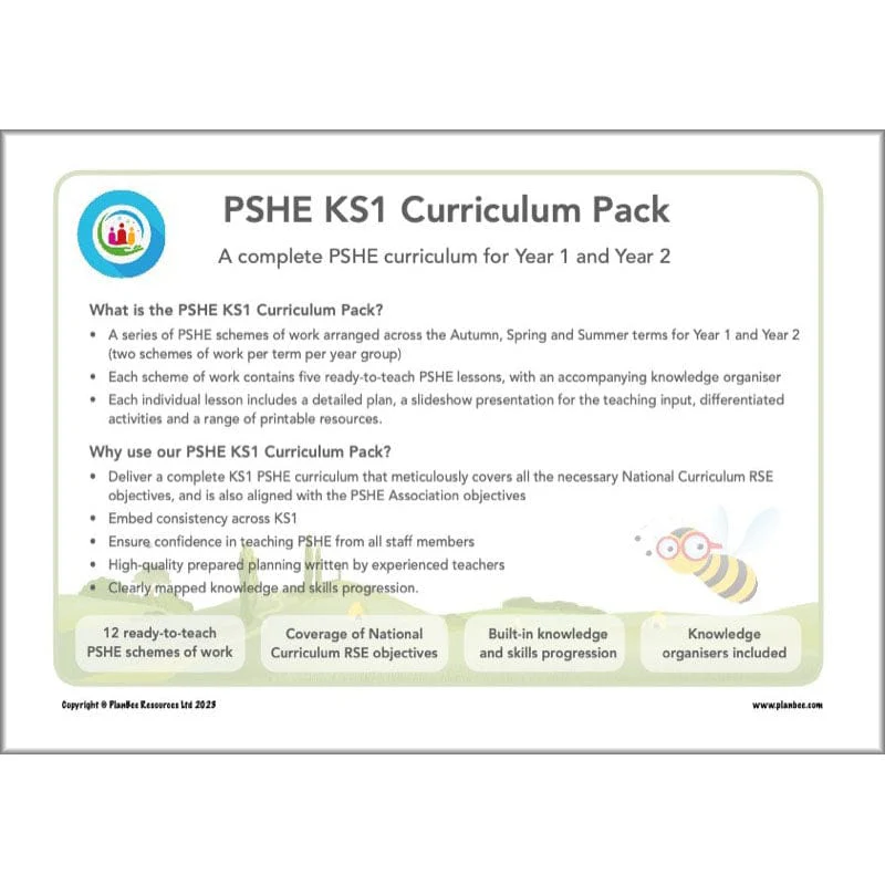 KS1 PSHE Curriculum Pack (Year 1 to Year 2) - Image 3