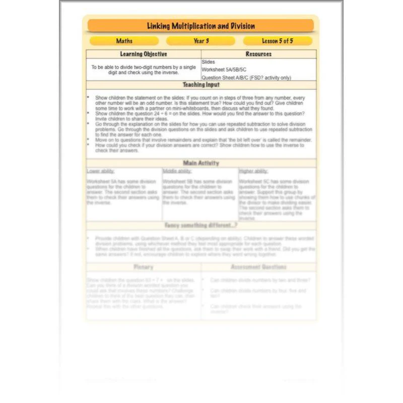 Linking Multiplication and Division - Image 68