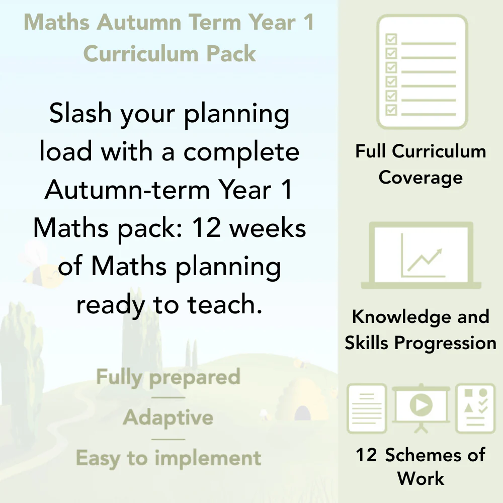 Maths Autumn Term Year 1 Curriculum Pack - Image 2