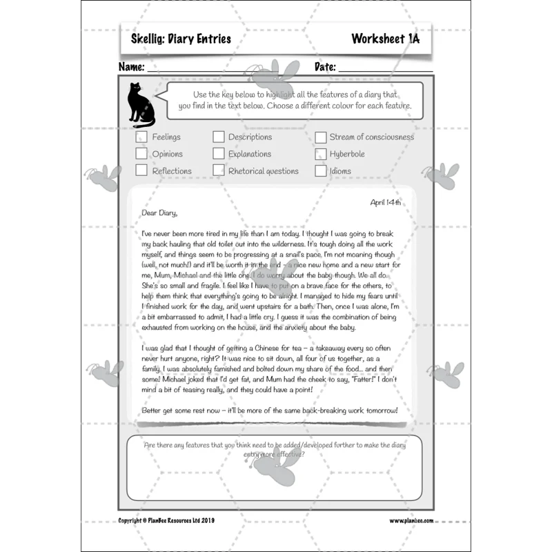 Skellig: Diary Entries - Image 21