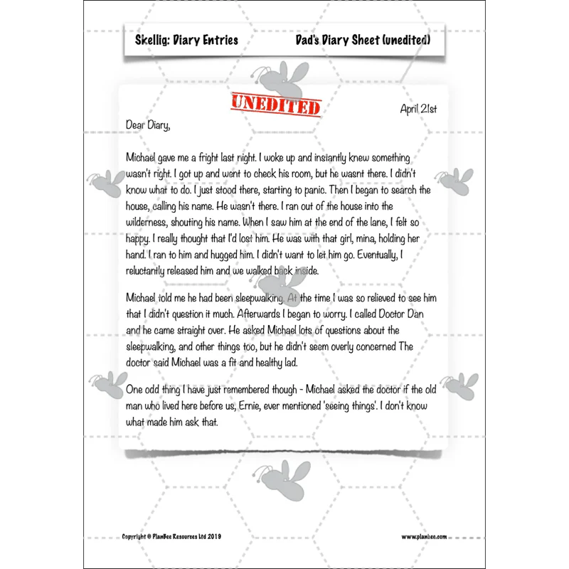 Skellig: Diary Entries - Image 45