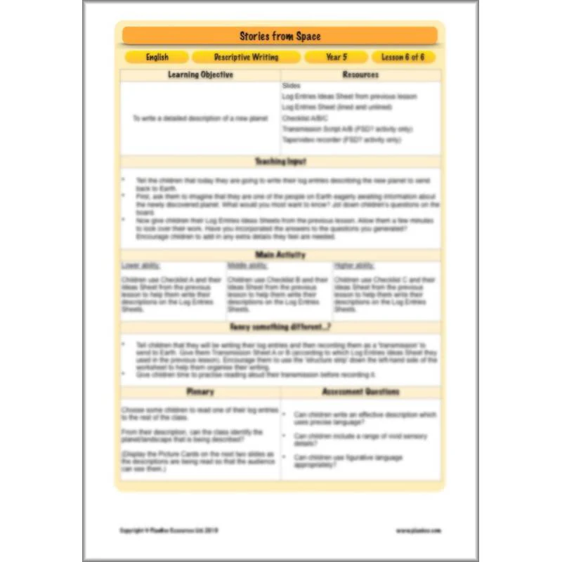 Stories from Space: Descriptive Writing - Image 65