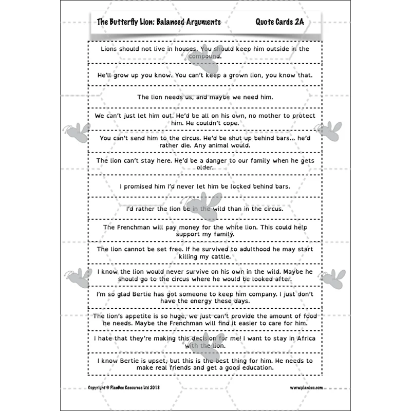 The Butterfly Lion: Balanced Arguments - Image 39