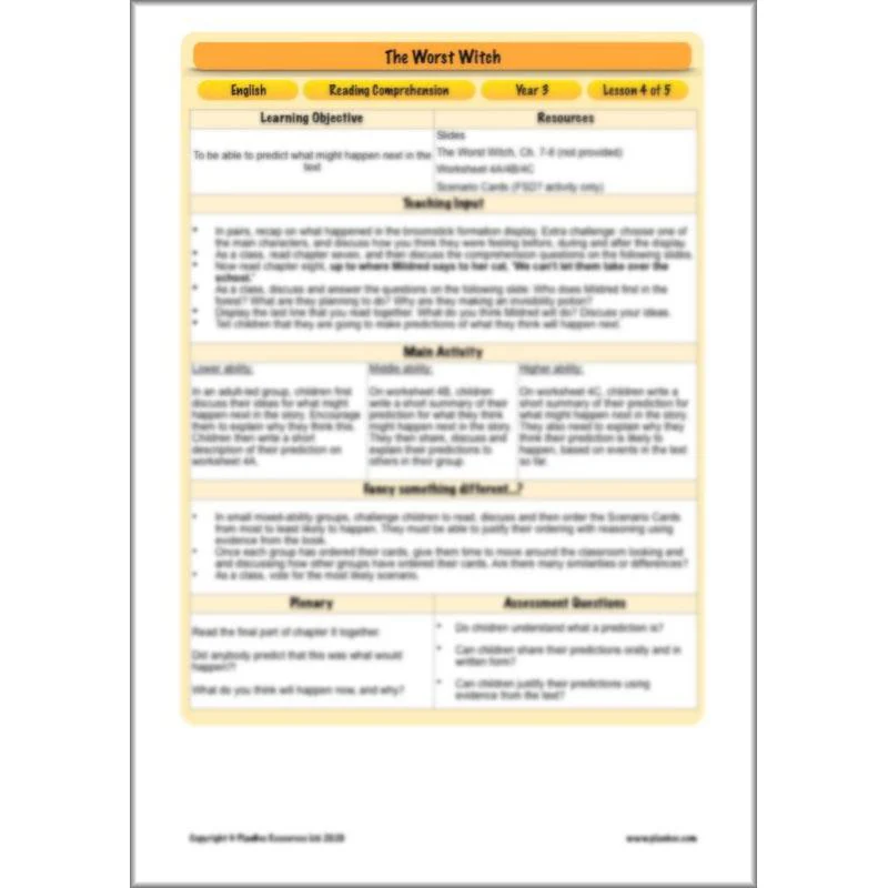 The Worst Witch: Reading Comprehension - Image 53